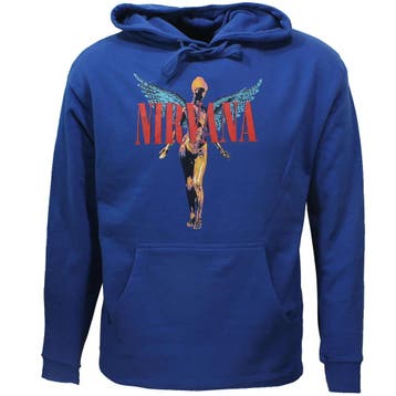Nirvana Angelic Band Hoodie Trui Blauw, Verzenden, Nieuw