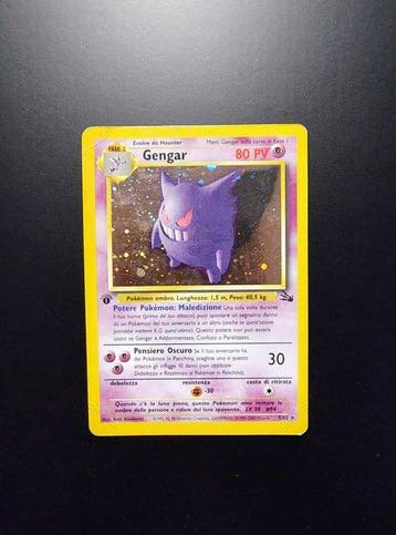 Pokémon - 1 Card - Gengar Holo 1° Edizione - Fossil - ITA -, Nieuw