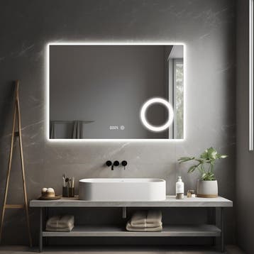 Badkamerspiegel met LED Verlichting en Verwarming 100x60cm -, Ophalen of Verzenden, Nieuw