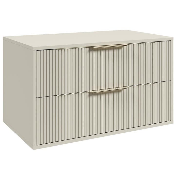 Wastafelkast Rimini 80 cm - Beige -  Badmeubel met Lades, Huis en Inrichting, Badkamer | Badkamermeubels, Nieuw, Wastafelkast
