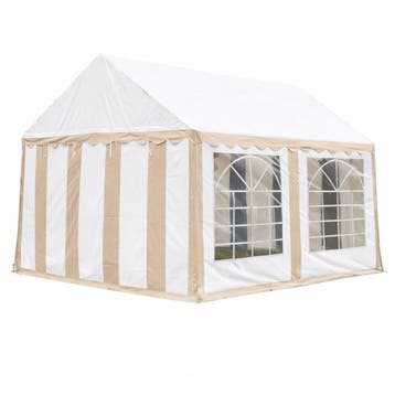 Classic Plus Party-tent PVC 3x4x2 mtr in Wit-Beige, Verzenden, Nieuw
