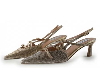 Steve Madden Slingbacks in maat 39 Zilver, Overige kleuren, Verzenden, Steve Madden, Zo goed als nieuw
