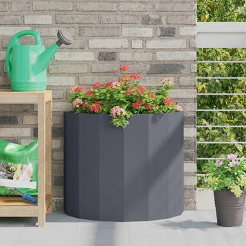 vidaXL Plantenbak Antraciet 60 x 30 x 50 cm Staal, Verzenden, Minder dan 60 cm, Nieuw, Metaal