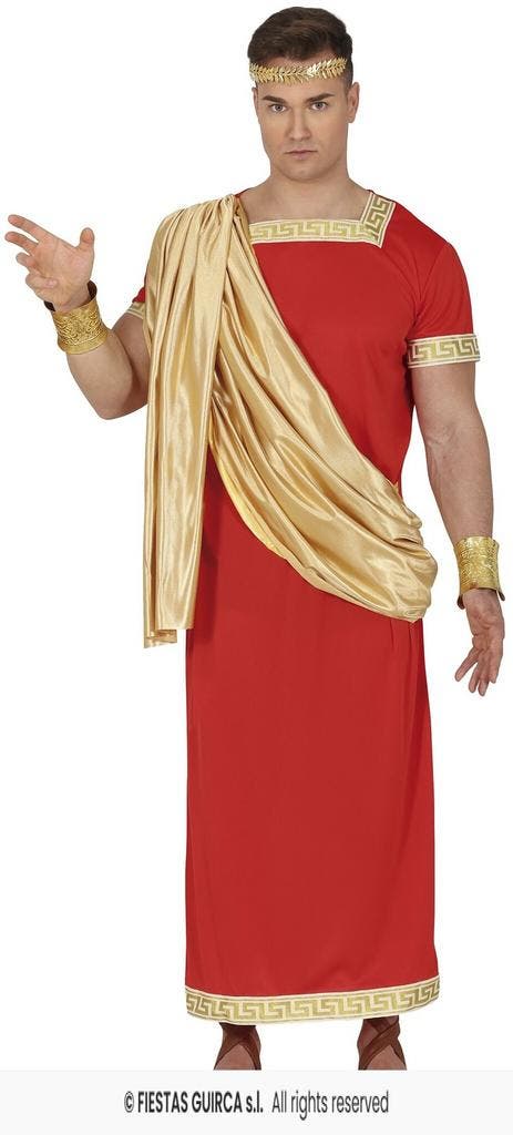 Kostuum Romeinse Koning Rood Heren, Kleding | Heren, Carnavalskleding en Feestkleding, Nieuw, Ophalen of Verzenden