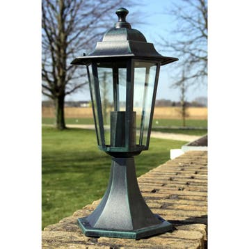 vidaXL Tuinlantaarn Preston 41 cm groen, Verzenden, Nieuw, Aluminium, Staande lamp