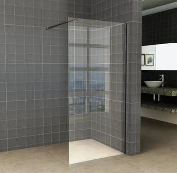 Slim glasplaat voor inloopdouche 140 x 200 cm helder glas, Ophalen of Verzenden, Nieuw, Glas, Bad