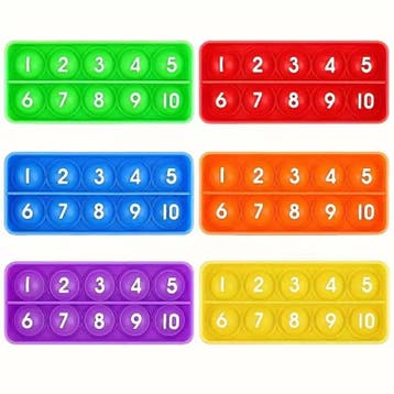 Regenboog Pop-it rekenen: 10-structuur (set van 6 stuks), Ophalen of Verzenden, Nieuw