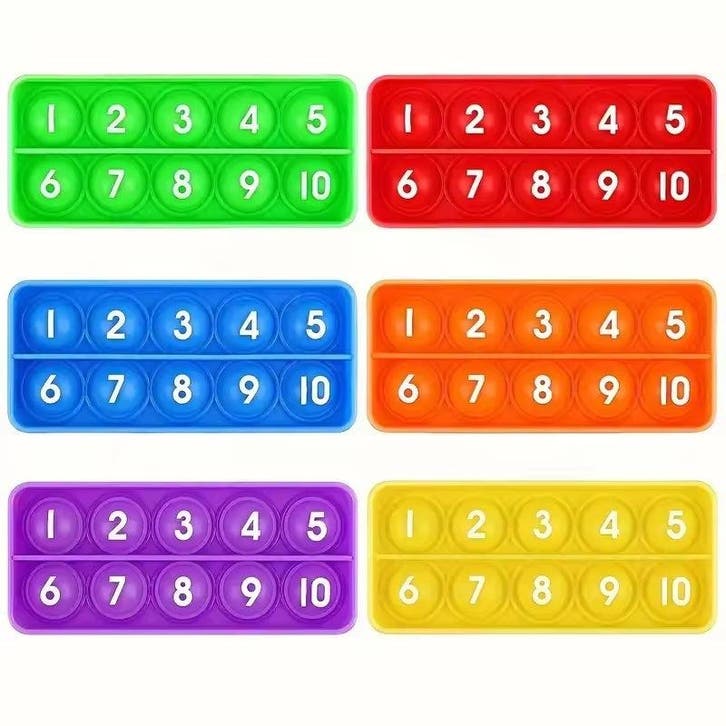 Regenboog Pop-it rekenen: 10-structuur (set van 6 stuks), Kinderen en Baby's, Speelgoed | Educatief en Creatief, Ophalen of Verzenden