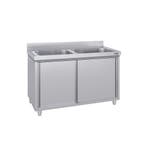 GGM Gastro | Spoelkast ECO - RVS - 1400x600mm - met 2 |, Verzenden, Nieuw in verpakking, RVS Meubilair