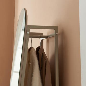 Garderobespiegel Frenraby met kledingrek 165x40x35 cm haverm, Huis en Inrichting, Woonaccessoires | Spiegels, Verzenden, Nieuw