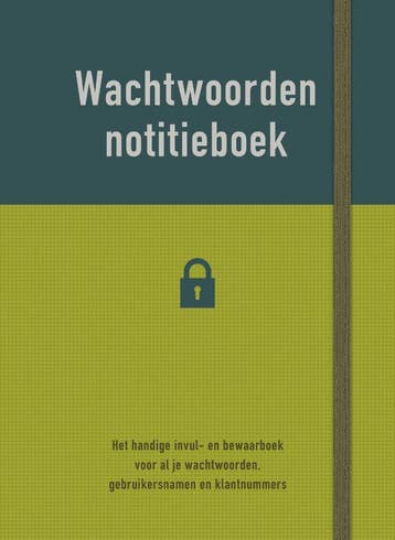 Notitieboek - Wachtwoorden (groen) - ZNU 9789044745931, Verzenden, Zo goed als nieuw, ZNU