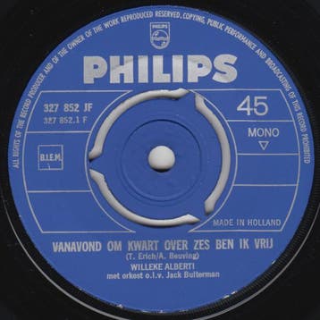 vinyl single 7 inch - Willeke Alberti - Vanavond Om Kwart..., Cd's en Dvd's, Vinyl Singles, Verzenden, Zo goed als nieuw, 7 inch