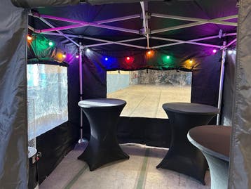 Tent te huur 3x3 partytent huren +/- 15 personen(rokerstent), Zo goed als nieuw, Overige