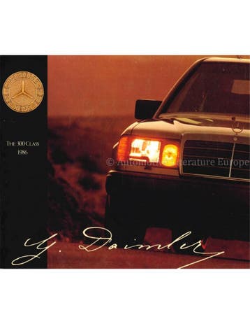 1986 MERCEDES BENZ 300 BROCHURE ENGELS (VS), Nieuw, Author