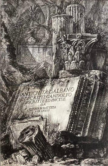 Giovanni Battista Piranesi (1720-1778) - Primo frontespizio