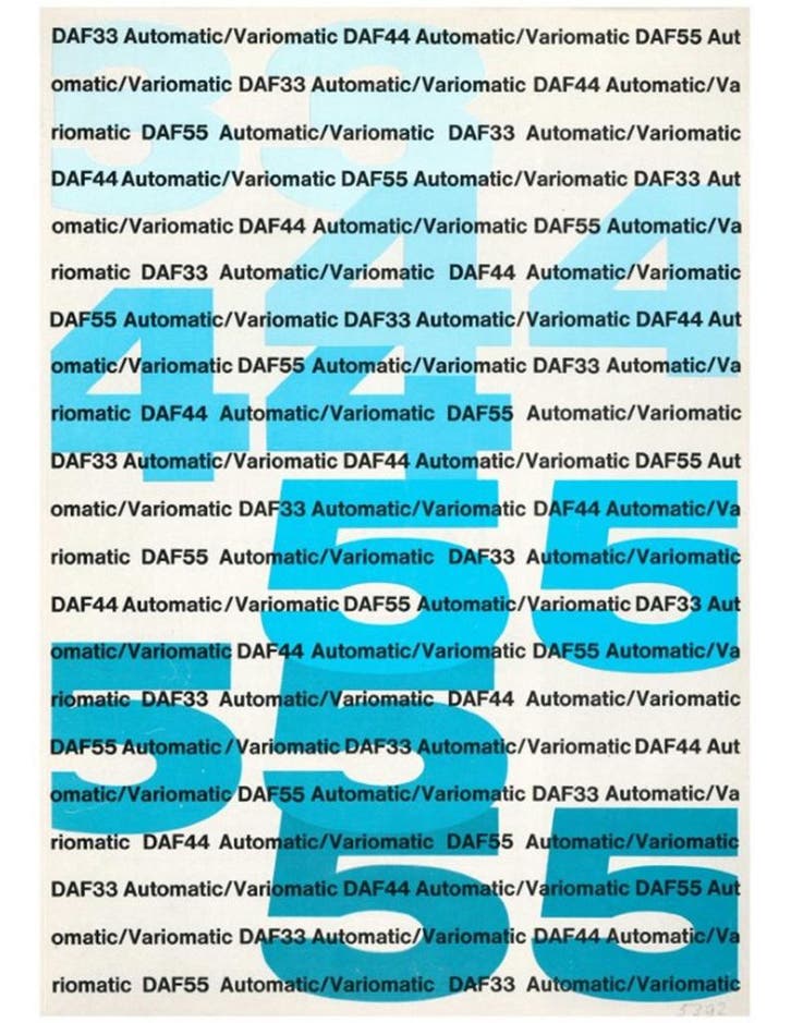 1970 DAF PROGRAMMA VARIOMATIC BROCHURE NEDERLANDS, Boeken, Auto's | Folders en Tijdschriften
