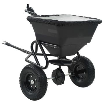 vidaXL Strooiwagen sleepmodel 45 L 125x74x79 cm PVC en staal, Verzenden, Nieuw