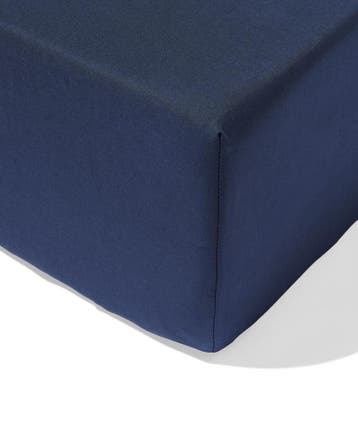 HEMA Hoeslaken 180x220cm zacht katoen donkerblauw, Verzenden, Nieuw