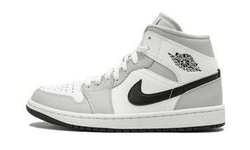 Air Jordan 1 Mid Light Smoke Grey Black (W), Nieuw
