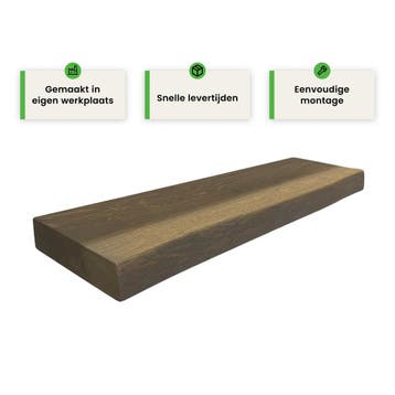 Houten wandplank - Havanna - Klein - 4cm dik eiken - Boomsta, Verzenden, Nieuw