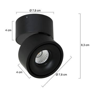 Mexlite spot Fez Black 2673ZW 2dekansje, Ophalen, Nieuw, Overige materialen, Plafondspot of Wandspot