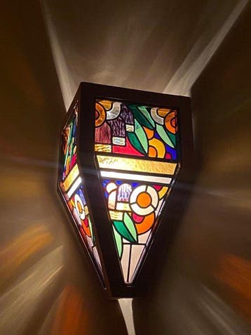 Wandlamp (2) - Mahonie - Art Deco-stijl