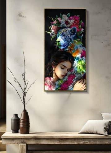 MOIRA GELAKT CANVAS MET FRAME -B- CM 52X4X102, Ophalen of Verzenden, Nieuw