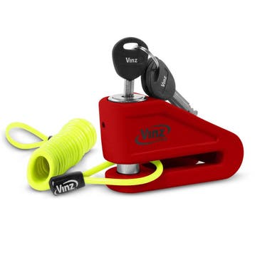 VINZ Baretti Schijfremslot ART4 - Rood, Verzenden, Nieuw