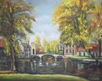Marcel Van Loocke (1907–1990) - Stadsgezicht met zwanen, Antiek en Kunst