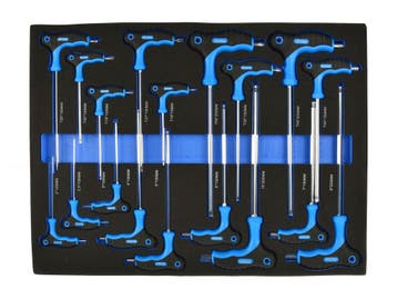 Foam Inlay Inbus En Torxsleutel Met T Greep - 18 Delig Sleut, Ophalen of Verzenden, Nieuw