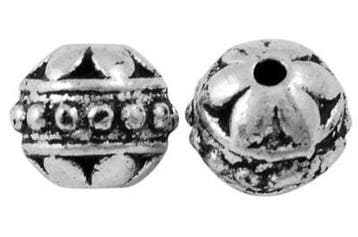 10 x tibetaans zilveren kraal 8mm (Metalen kralen, Kralen), Ophalen of Verzenden, Nieuw, Kraal