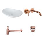 Sani Royal Keramische Waskomset Costa Brons, Nieuw