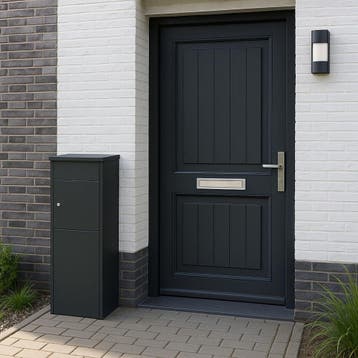Allux 600 pakketbrievenbus staal - zwart, Verzenden, Nieuw