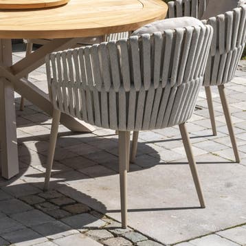 Manolo Eva dining tuinset 180x95xH75 cm 7 delig keramiek, Tuin en Terras, Tuinsets en Loungesets, Ophalen of Verzenden, Nieuw