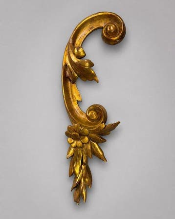 Snijwerk, Coppia di fregi ornamentali Luigi Filippo – XIX, Antiek en Kunst