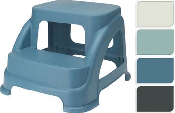 Opstapkruk met 2 treden kunststof - Anti-slip - Stapelbaa..., Verzenden, Nieuw