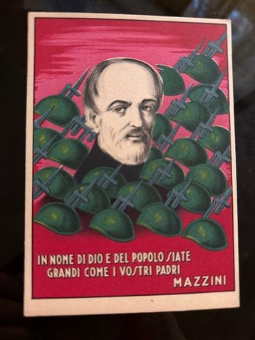 Italië - Postkaart met militaire propaganda van de RSI,, Gelopen