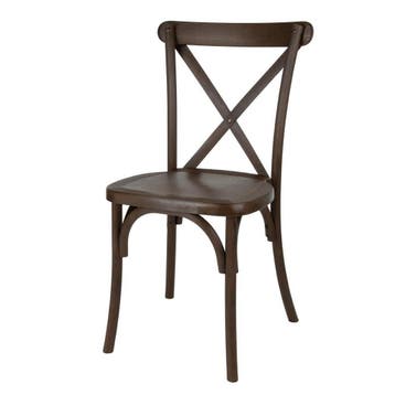 Bolero Manhattan Cross-Back Harsstoelen Donker Hout Effect, Verzenden, Nieuw in verpakking