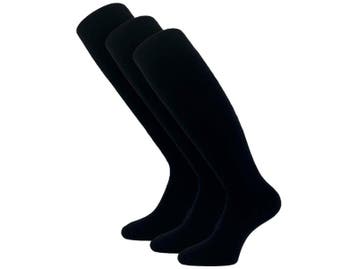 3 paar SQOTTON® Thermo Kniekousen - Naadloos - Zwart, Kleding | Heren, Verzenden, Nieuw