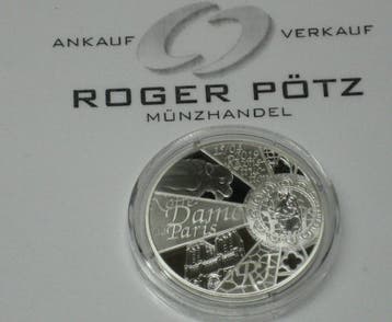Frankreich 10 Euro zilver Pp 2019 Wiederaufbau Kathedrale..., Postzegels en Munten, Verzenden