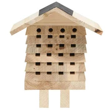 Massief Houten Bijenhotel – Nestkast voor Solitaire Bijen