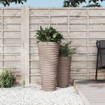 vidaXL Plantenbak met uitneembare bak geribbeld 18/45 L PP, Tuin en Terras, Verzenden, Nieuw, Kunststof