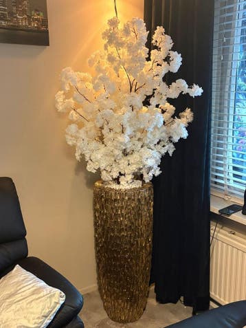 Luxe Hoge Design Vazen 90 CM | Wit Zilver Zwart Goud Beige, Nieuw