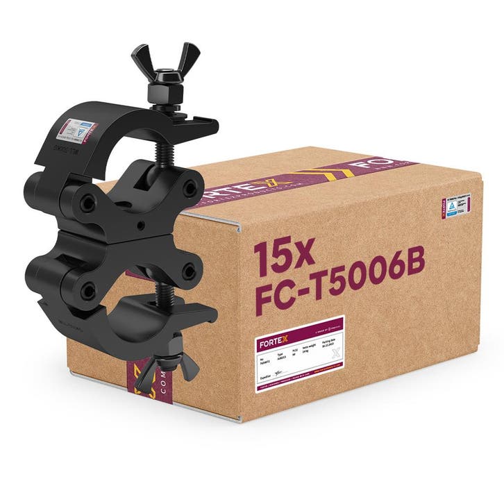 15x FORTEX Swivel Coupler truss klem WLL 500kg buis Ø48-51mm, Muziek en Instrumenten, Licht en Laser, Verzenden