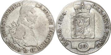 10 Kreuzer 1804, Fuerstenberg Karl Joachim 1796-1804, Verzenden