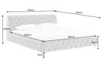 Design tweepersoonsbed MODERN BAROK 180x200cm grijs fluweel, Ophalen of Verzenden, Nieuw