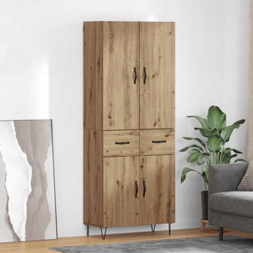vidaXL buffetkast 2 st Artisan Eiken 69,5 x 34 x 180 cm, Minder dan 50 cm, Verzenden, Nieuw, Minder dan 100 cm