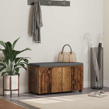 vidaXL Halbank Oudhout 80 x 38 x 46 cm Geïndustrialiseerd, Verzenden, Nieuw