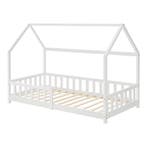 Kinderbed Hesel huisbed met uitvalbeveiliging 90x200 cm wit, Kinderen en Baby's, Kinderkamer | Bedden, Verzenden, Nieuw