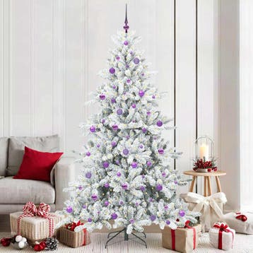 vidaXL Kunstmatige Inklapbare Kerstboom Wit 210 cm PVC en, Verzenden, Nieuw